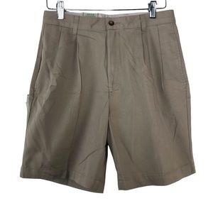 New BillBass Relaxed Fit Cotton Khaki Shorts